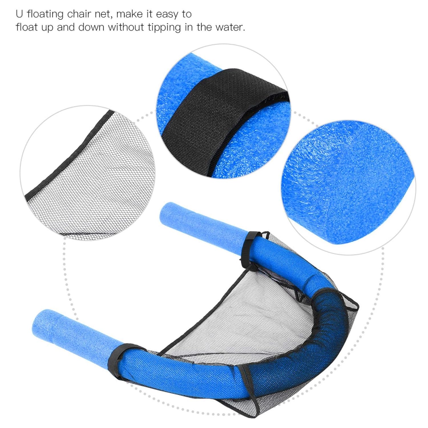 Flexible Floating Chair Net, Floating Pool Mesh Chair Net, Floating Seat Net, Water Sports for Swimming Seat(Blue)