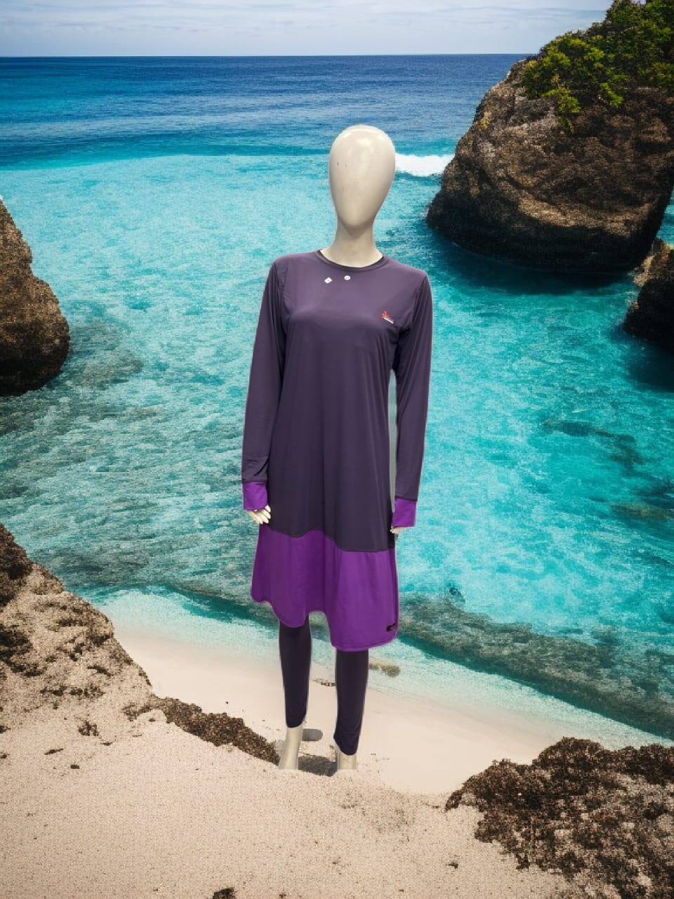 Women’s 3-Piece Modest Swimwear Set – UPF 50+ Sun Protection