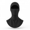 Black thermal balaclava ski mask made from a polyester and spandex blend, designed for cold weather outdoor activities such as skiing, motorcycling, and cycling