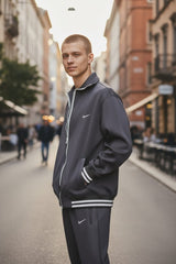 Women’s Mock Collar Long Sleeve Reversible Bomber Jacket