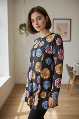 Women’s Printed Swim Top – Stylish Stretch Swimwear